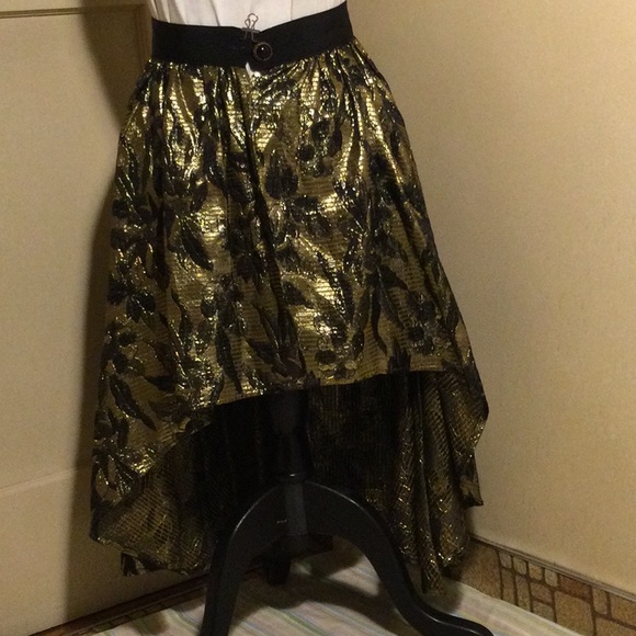 Beautiful Gold and Black Skirt Set - Picture 12 of 14